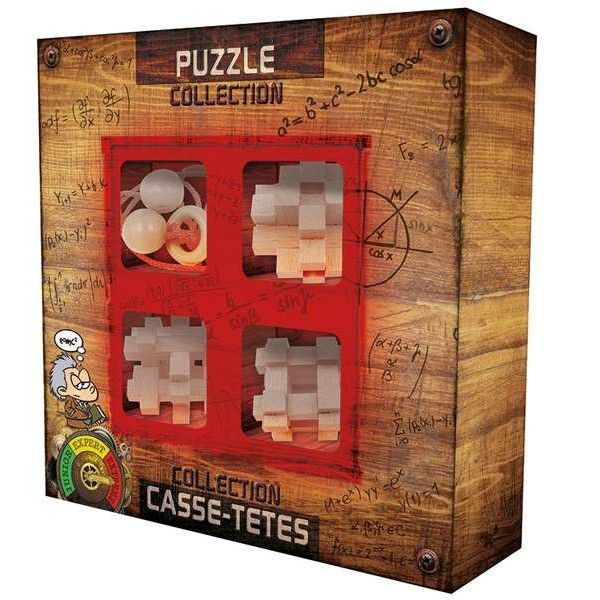Coffret 4 casse-têtes en bois Eureka! 3d, niveau expert, collection puzzle