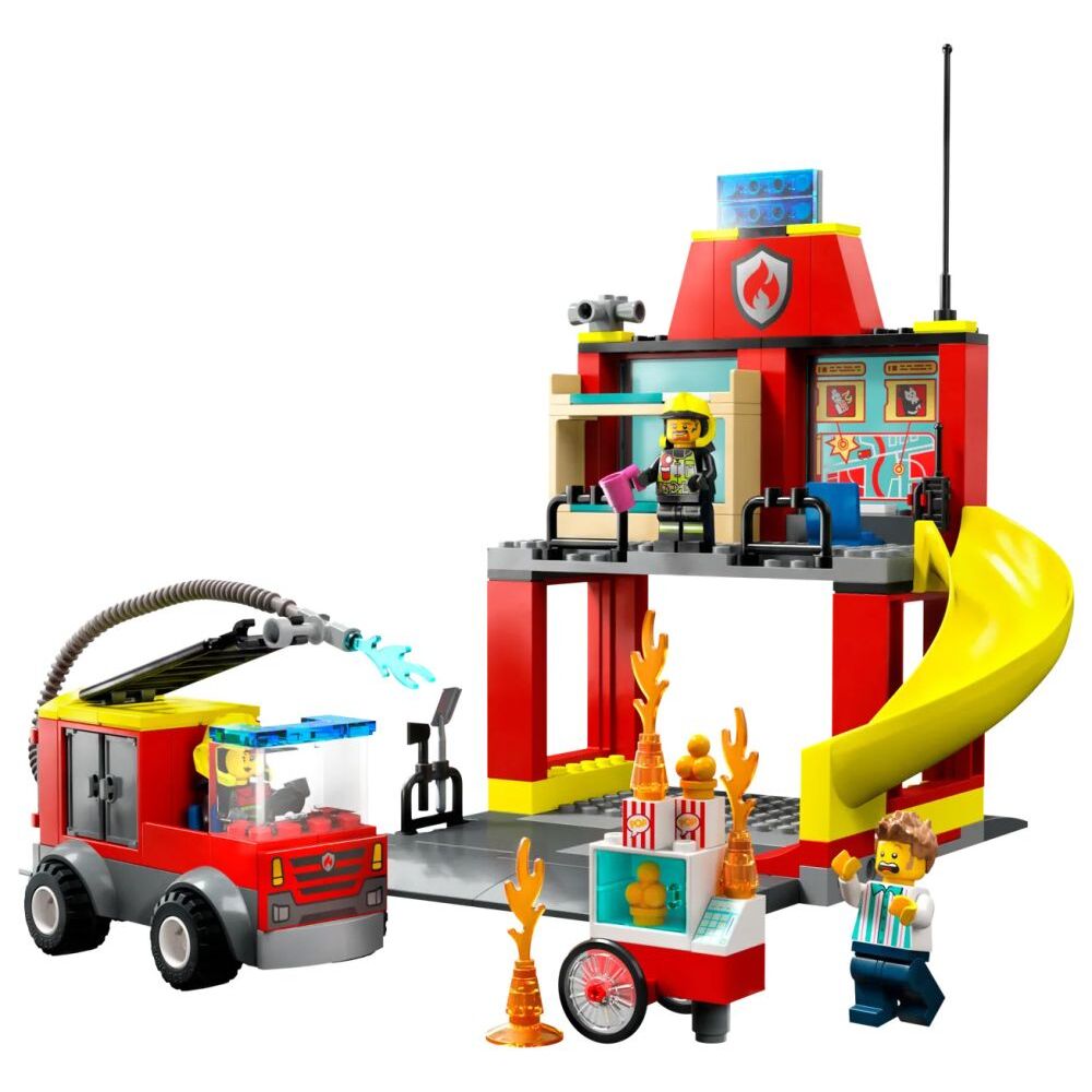 La caserne et le camion de pompiers 60414, City