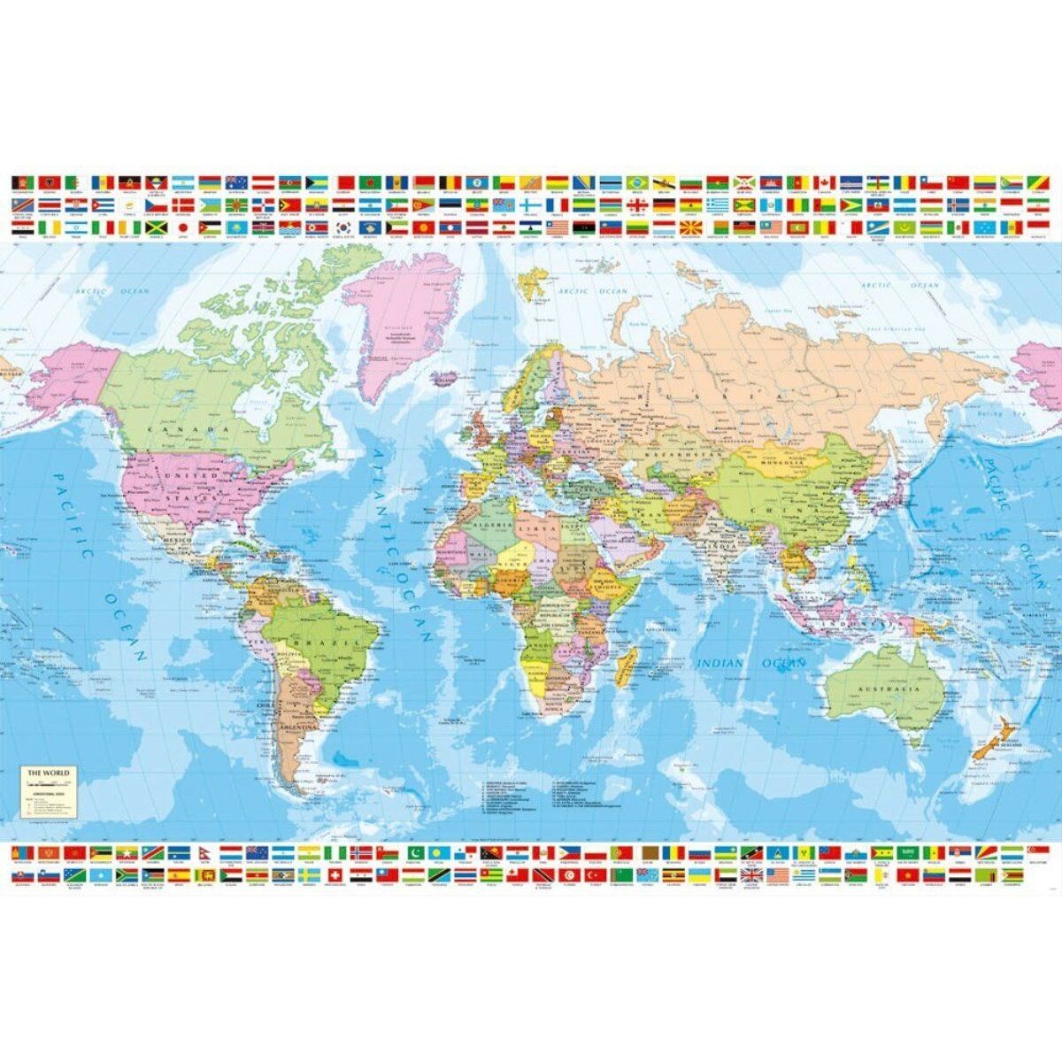 Puzzle 1000 pièces : Les drapeaux du monde - Jeux et jouets